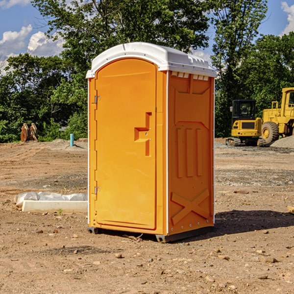 how often are the portable restrooms cleaned and serviced during a rental period in Deer Lodge